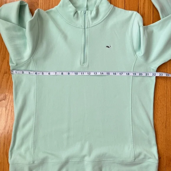 Vineyard Vines Mint Green Quarter-Zip Sweater Women’s Size XL - Picture 7 of 10